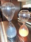 Orange-9 "-black-11 2 "-large 1 Glass-sand-ribbed-timers--orange-9 4 Euc-lot 2-hour