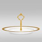 037725517483 Noritake Crestwood Gold Handled Hostess Serving Tray