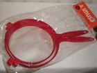 094046711266 Imusa Red Kitchen Piece Plastic Nylon Strainer Set