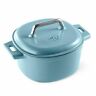 100284 Pampered Chef Blue Qt Enameled Cast Iron Dutch Oven New