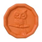 10112 Jbk Pottery Owl Terra Cotta Brown Sugar Saver