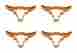 71581710749 1074o R M International 6 Long Horn Orange Cookie Cutter Set Of 4