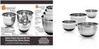 11218260 Imperial Home New Stainless Steel German Mixing Bowls 852038005423