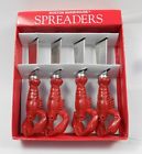 12-116 Boston Warehouse Lobster Dip Cheese Spreader Set Red 026602121165