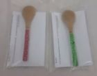 1226 1225 Pampered Chef New Petite Bamboo Snowflake Holiday Spoons Red And