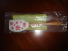 1274 Pampered Chef Brand New Let It Snow Red Snowflake Scraper Spatula Item 099901012748