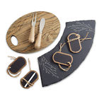 1488 Pampered Chef Ash Wood Slate Cheese Serving Set Nib