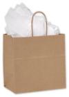 15-080508-8 Bags Bows By Deluxe Kraft Paper Shoppers Ruby Case Of