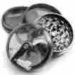 2.5in Chromium Crusher 4pc Tobacco Spice Herb Grinder Pick Your Gunmetal Zinc W Mill Han 849344021131