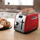 2-slice Red Kitchenaid Digital High-lift Display Toaster Lever Manual