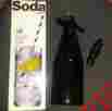 2223 Isi C02 Compressed Air Seltzer Bottle Black 1l Soda Water Spritzer Austria
