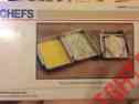 24389 3 Trays Chefs Breading Stainless Item Steel