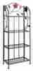 25inw 63065 Benzara Colorful Elegant Bakers Rack W Flower Motifs 68inh New 837303630654