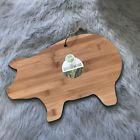 400987262918 Food Network Bamboo Serving Board Pig Shape Wood