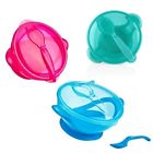 5419 Nuby Easy Go Suction Bowl Snap In Pink Blue Baby