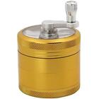 55lscgolden Dcou Hand Cranked Premium Grinder Unbreakable Aluminum Herb Weed Spice