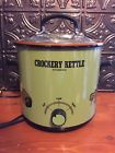 6-15-16 Kmart Vintage Crock Pot Slow Cooker 3 1 2 Qt Crockery Kettle Stoneware Avocado Green