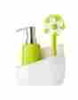08411782442643 6025 Vigar Soap Dispenser Green Dish Brush Sink Side Flower Kitchen Decoration