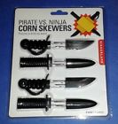 612615061279 Kikkerland Design Rare Pirate Ninja Corn Skewers Total