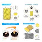 639631105374 Idefair Cast Iron Cleanerstainless Steel Chainmail Scrubber Wood