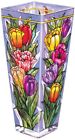 6557 Amia Tall Glass Vase Featuring Tulip Design 682591065578