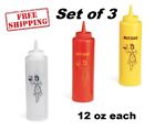 706634888969 Tablecraft Squeeze Bottle Set Ketchup Mustard Condiment Plastic