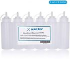 80201 Maksim Clear Plastic Squeeze Squirt Condiment Bottles Twist 0733430180201