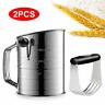 8541885980 Cup Flour Sifter Stainless Steel Wire Agitator Rotary Hand Crank
