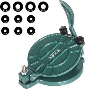 Abusa 445018449428 Thickness Adjustable Tortilla Press 8 Inch Maker Green - Roti Dough