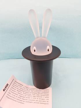 Alessi 793842197372 Inch Magic Bunny Black Toothpick Holder Alessi-asg16 B Unused