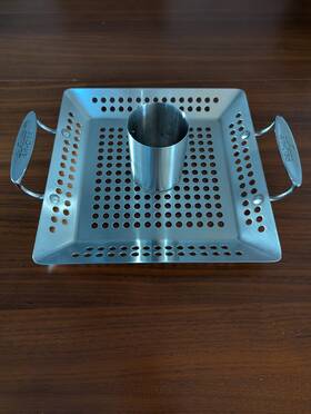 All-clad 011644911096 11 Inch Outdoor Chicken Roaster Beer Can Stainless Steel Roasting Pan