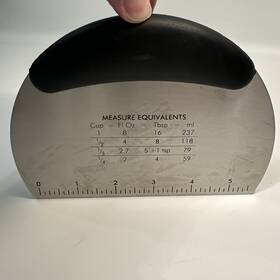 8472bb Amco Houseworks Stainless Steel Multi-purpose Cut Chop Veggies Dough Scraper