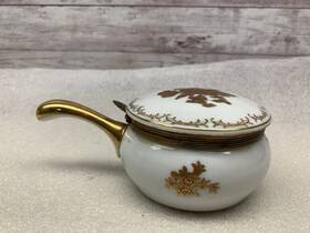 Andrea By Sadek 7424 Vtg 1960s Silent Butler Hinged Crumb Catcher Porcelain - Japan