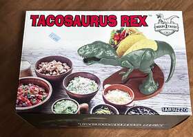 Barbuzzo 870588001238 Tacosaurus Rex Taco Holder Dinosaur Sandwiches And Waffles Open Box Party Novelty