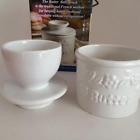 Bb-wrfs L Tremain Original Butter Bell Crock White Embossed Floral French Beurre New 657389115100