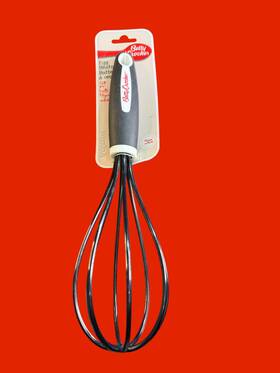 Betty Crocker #82999 Essentials Egg Beater Whisk Black Silicone Soft Grip Handle