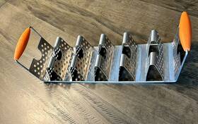 5153 Blackstone Stainless Steel Taco Or Hotdog Rack Holder With Handles Holds 6