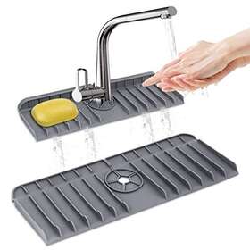 Branded01 723557354685 Kitchen Sink Splash Guard Silicone Draining Pad Behind Faucet