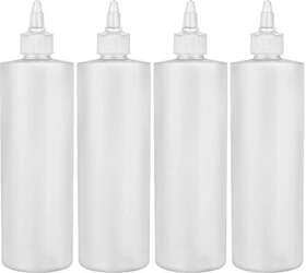 Brightfrom 619587425306 Condiment Squeeze Bottles 16 Oz Empty Squirt Bottle With Twist Top Cap