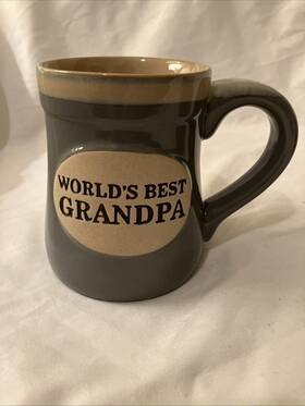 Burton 098111181053 Worlds Best Grandpa 18 Oz. Porcelain Mug