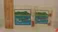 C1970 2 Vintage Hawaii Island Timers Souvenirs Hourglass Big Squares Lucite Sand