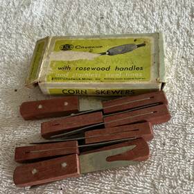 Chadwick-miller Inc 92237 Edh 1190 Chadwick-miller Set Of 8 Rosewood Handles Stainless Steel Cob Holders