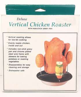 80333 Corning Revere Deluxe Vertical Chicken Roaster With Non-stick Gravy Pan Fast Ship