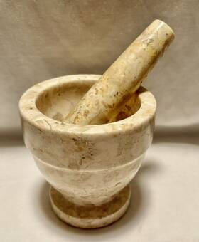 74070 Creative Home Champagne 4 Inch X Mortar And Pestle