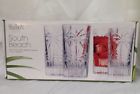 E002v Crystal Open 3 Missing Box Set Godinger Palm Glass Highballs