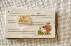 1792-0 Current Vintage Critters Single Recipe Cards 58 Squirrel Mouse Cute 1988