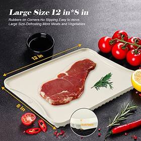 Defze 785957650071 Aluminum Alloy Defrosting Tray - Golden