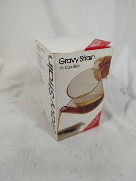 Ehi Inc. 030148008231 Vintage Gravy Strain 1 1/2 Cups Fat Strainer Skimmer Separator 1.5 Cup Size