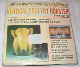 Emson 080313013966 Vertical Poultry Roaster With Gravy Pan Vintage Sold As Is