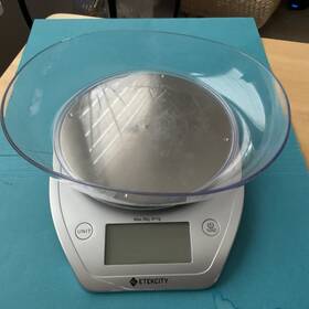 Ek5150 Etekcity Silver Digital Kitchen Scale With Bowl Model No. M